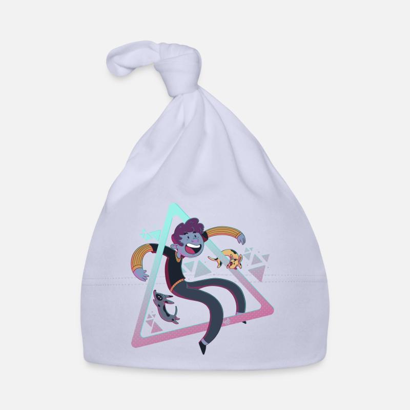 Garçon heureux - Bonnet bio Bébé - ciel