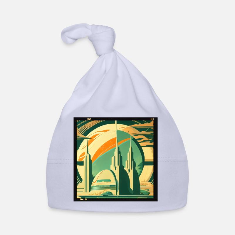 Space retrofuturism Organic Baby Cap