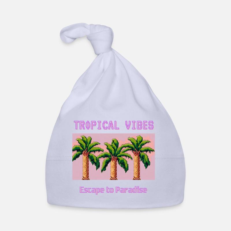 Tropical Vibes Escape to Paradise - Bonnet bio Bébé - ciel