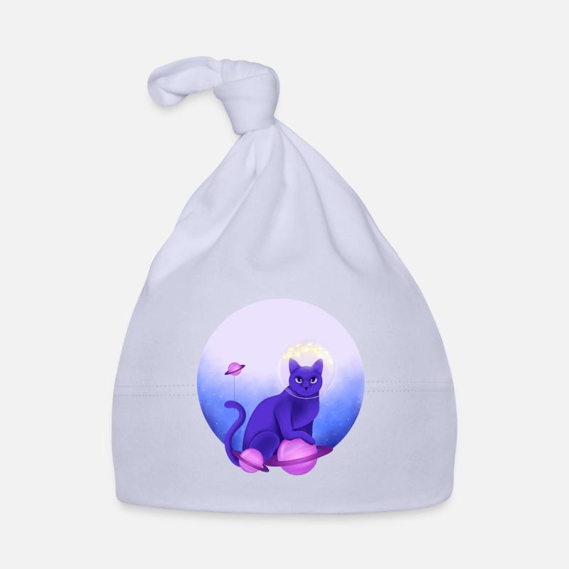Chat astronaute violet Bonnet bio Bébé