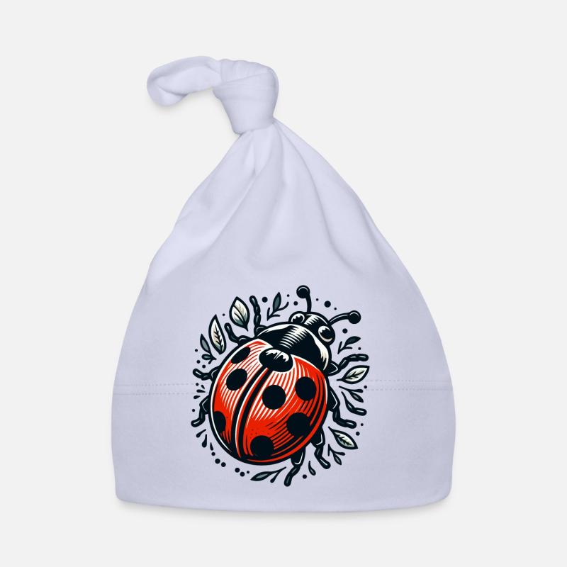 LADYBUG LADYBUG FLYING DOTS INSECT LUCK Organic Baby Cap