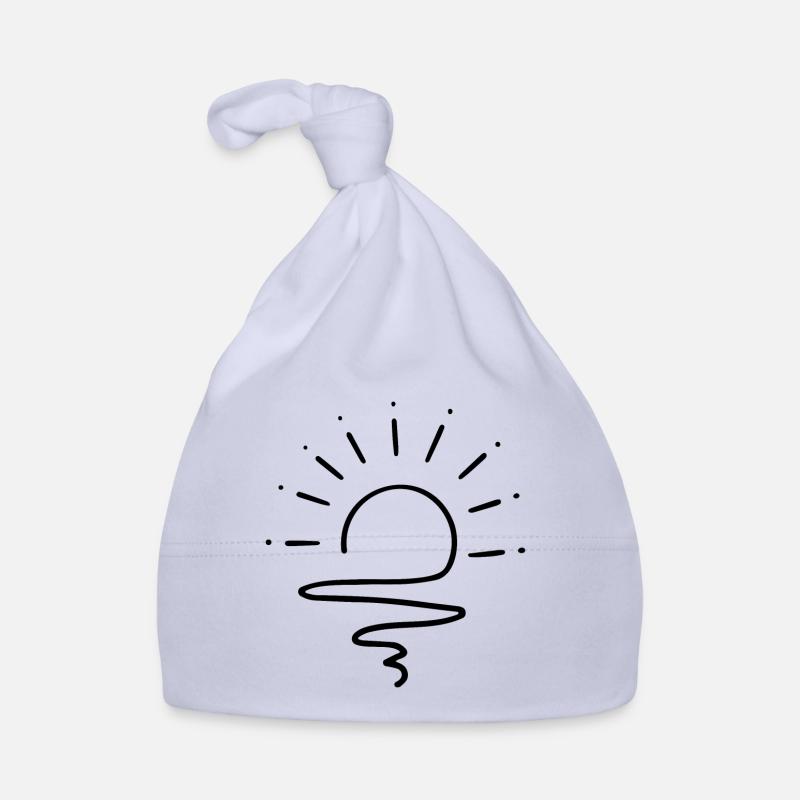 SUN, SUNRAYS, SUNSHINE, WAVES, DOODLE Organic Baby Cap