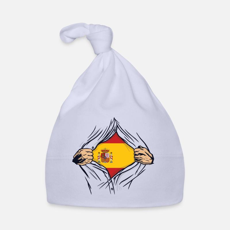 drapeau espagnol fier espagne - Bonnet bio Bébé - ciel