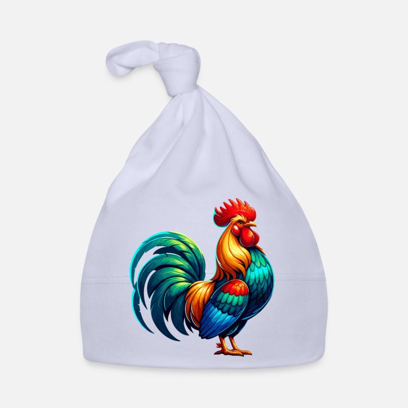 Belle image de coq Bonnet bio Bébé