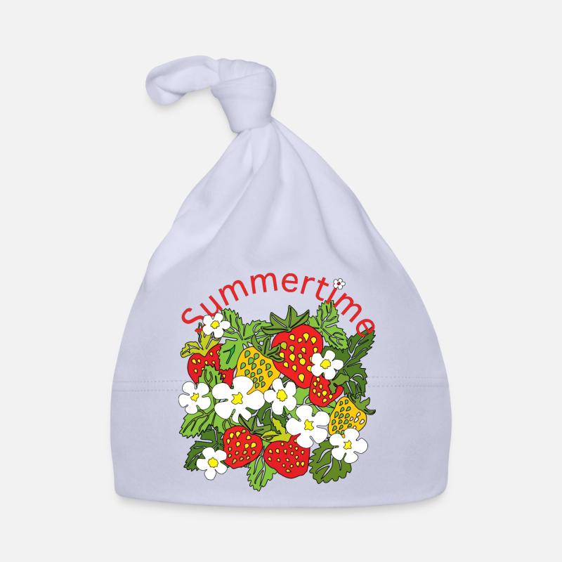 Summer Fruit Pattern Trio Organic Baby Cap