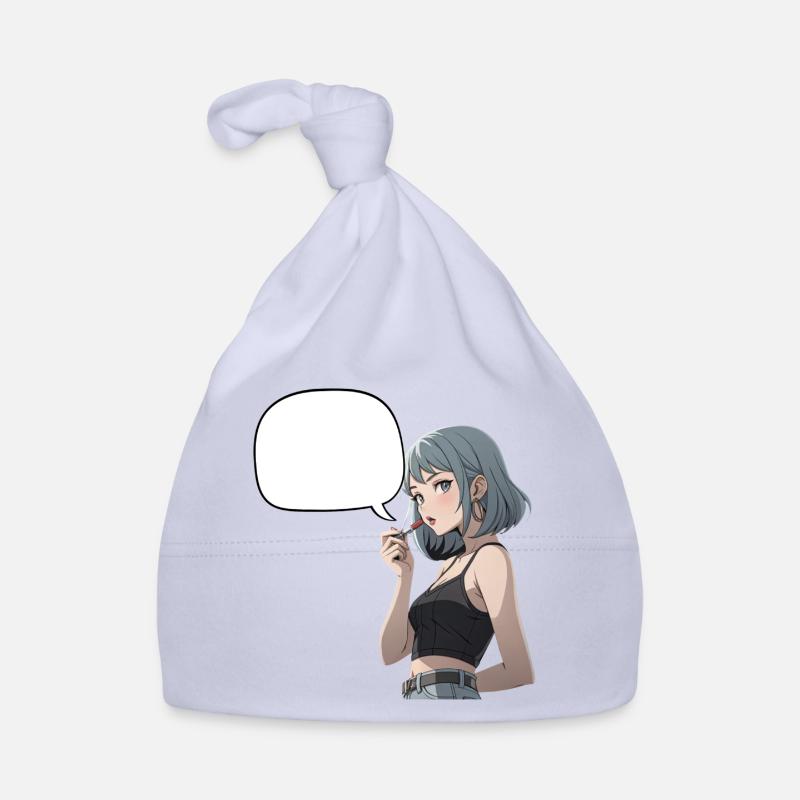Speech Bubbles Noir Heroine CropTop Organic Baby Cap