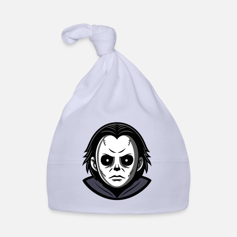 Böse Halloween-Maske monochromer Kapuzenpullover Baby Bio-Mütze