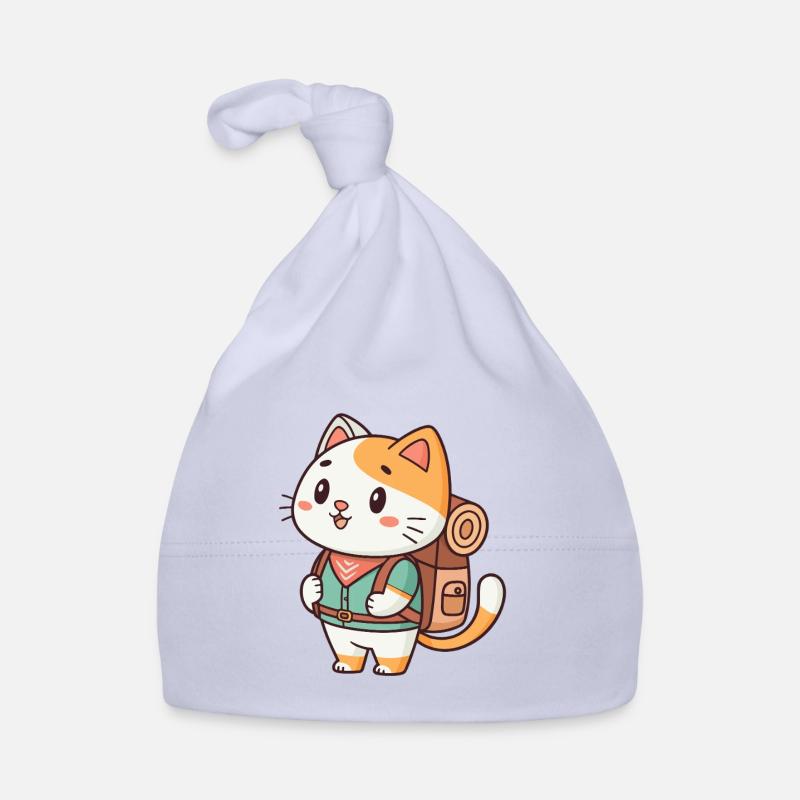 Backpacking Adventure Cat Organic Baby Cap