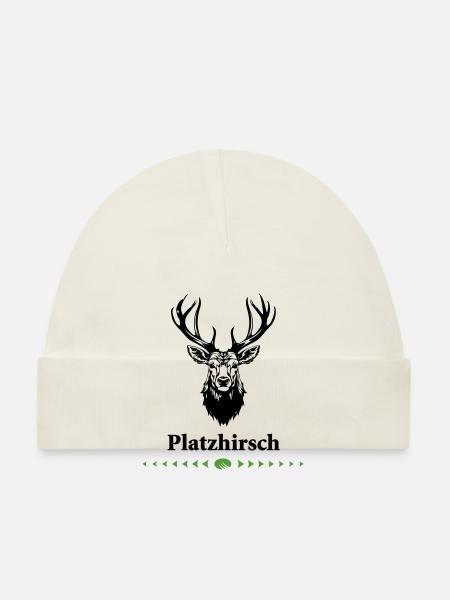 0-Platzhirsch - Baby Bio-Mütze - Sky - Vorne