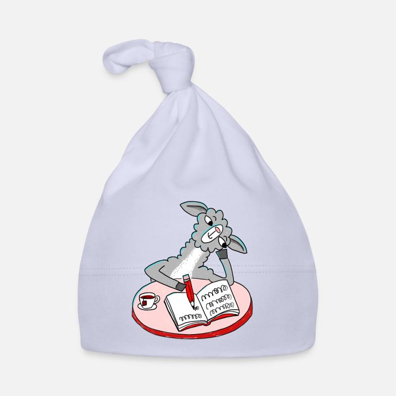 Lama writes diary Organic Baby Cap