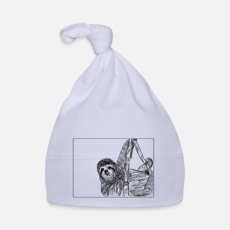 Faultier Skizze Baby Bio-Mütze