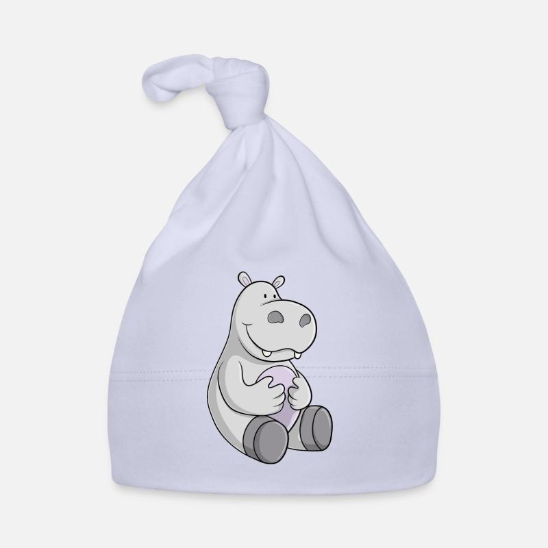 Comic Happy Hippo - Bonnet bio Bébé - ciel