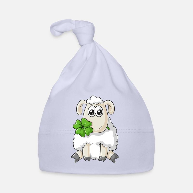 Lucky comic sheep - Organic Baby Cap - sky