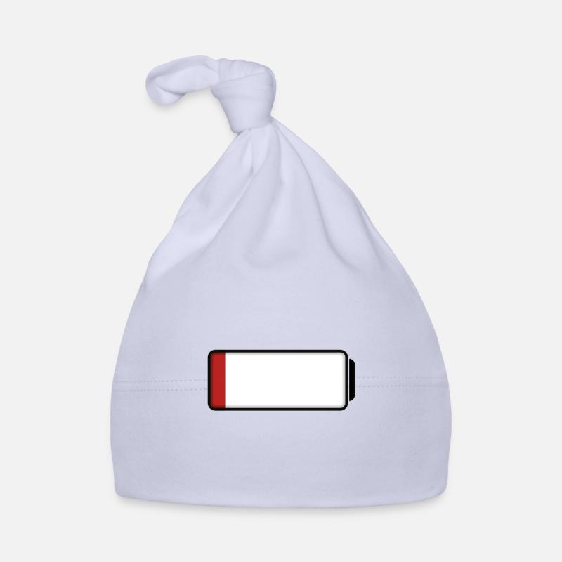 Battery (low / empty - 10%) - Baby Bio-Mütze - Sky