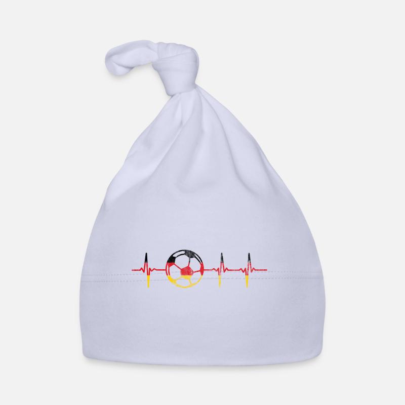 Fußball Herzlinie Geschenkidee Baby Bio-Mütze