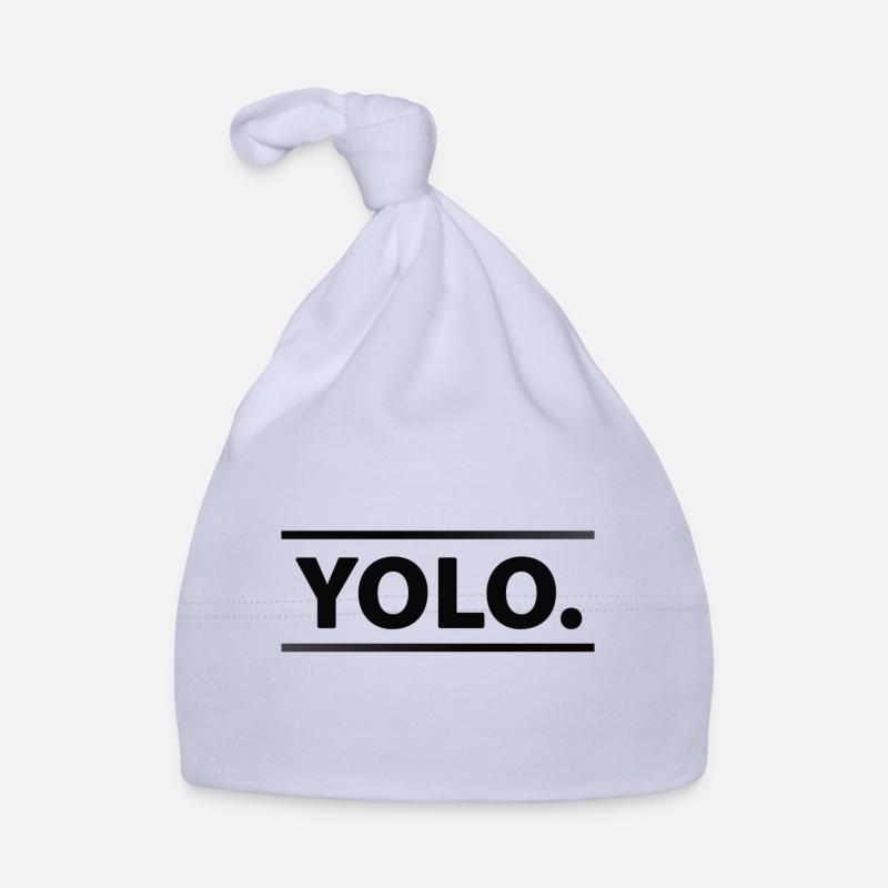 YOLO - Bonnet bio Bébé - ciel