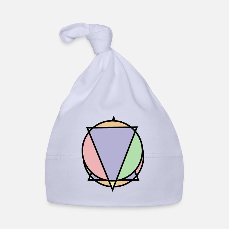 Triangle rencontre cercle - Bonnet bio Bébé - ciel