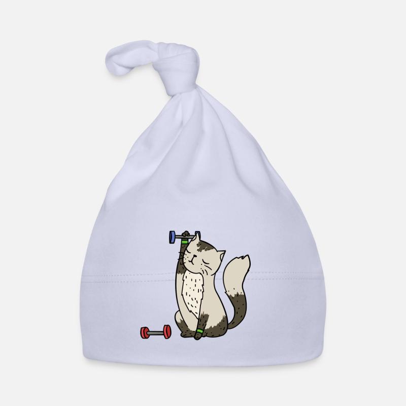 Katze beim Sport Baby Bio-Mütze