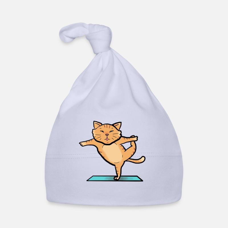 Katze beim Sport Baby Bio-Mütze