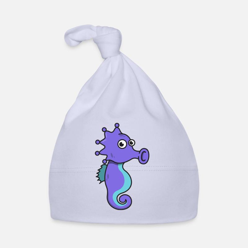 Seepferd Geschenk comic Meer Tier Sommer Strand Baby Bio-Mütze