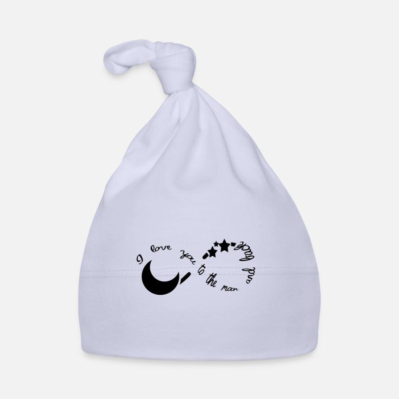 Infinity - Je t'aime à la lune et à l'arrière - Bonnet bio Bébé - ciel