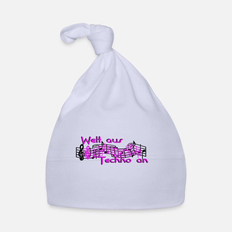 World of techno on lettering Organic Baby Cap