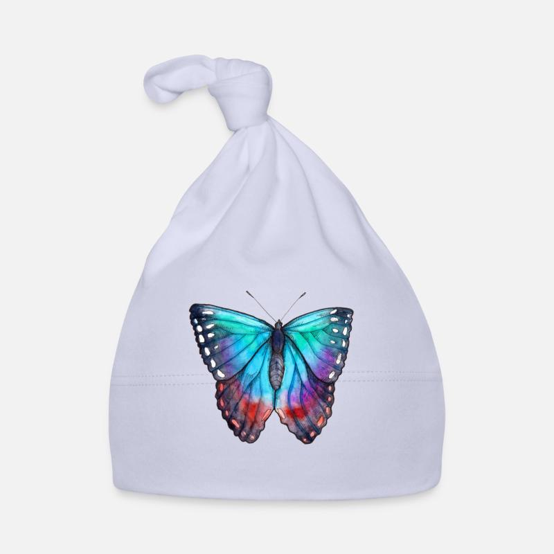 Blauer Schmetterling Baby Bio-Mütze