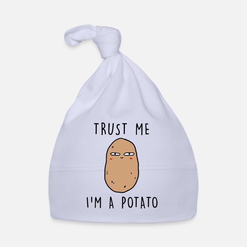 FAITES-moi confiance en une pomme de terre - Bonnet bio Bébé - ciel