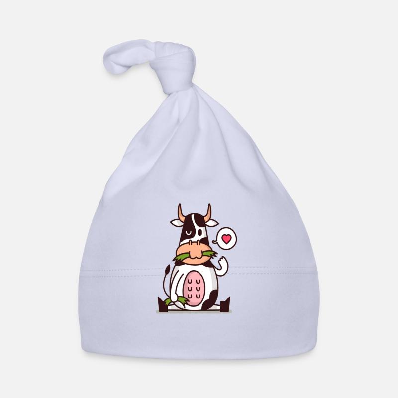 Vache Cartoon Comic Cow Bonnet bio Bébé