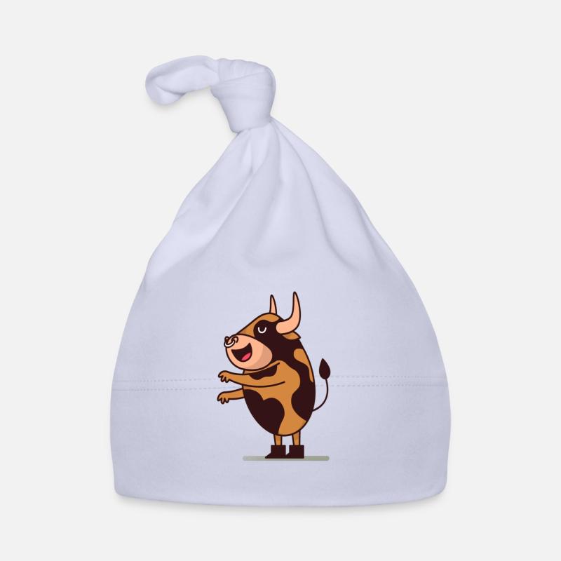 Cow Cows Cartoon Comic Organic Baby Cap