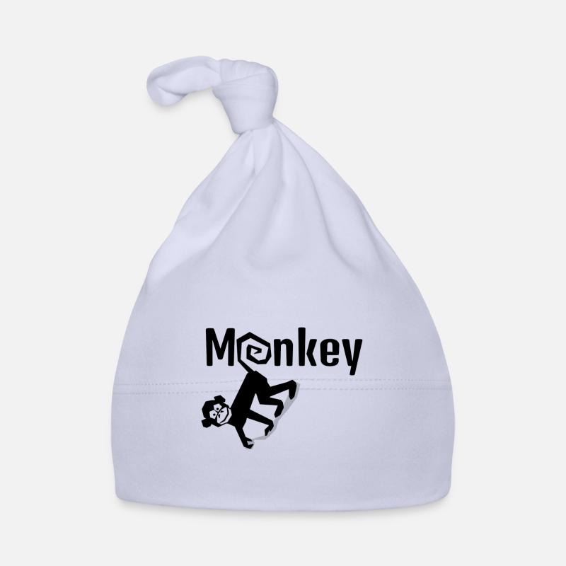 Affe - Baby Bio-Mütze - Sky