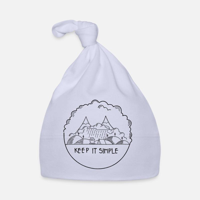 Gardez-le simple et nuageux - Bonnet bio Bébé - ciel