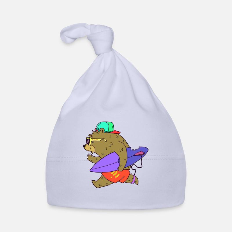 Surfer surf bear beach lunettes de surf Bonnet bio Bébé
