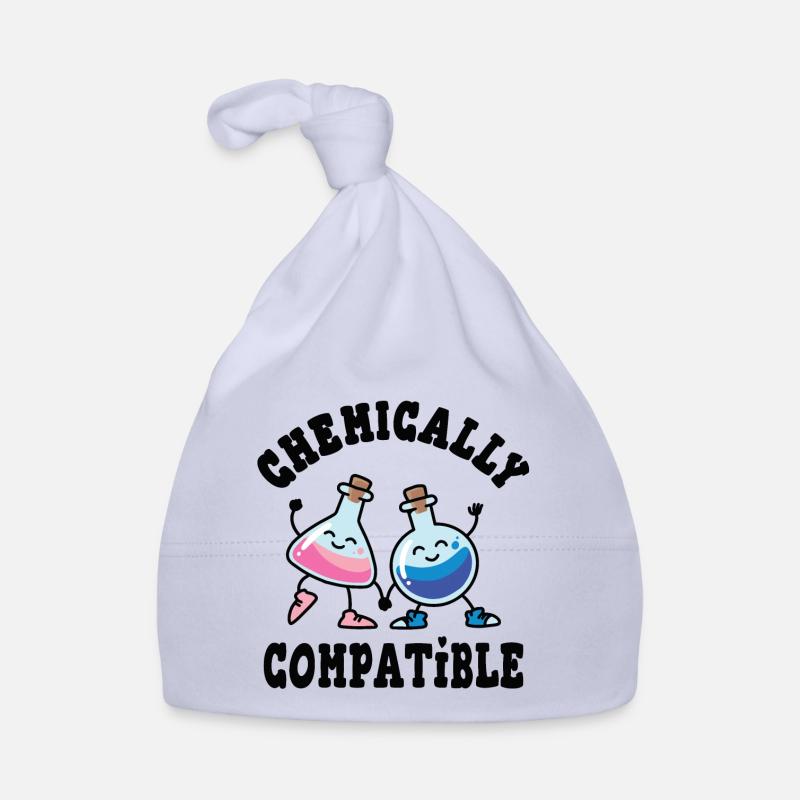 Fiole en verre chimique chimiquement compatible - Bonnet bio Bébé - ciel
