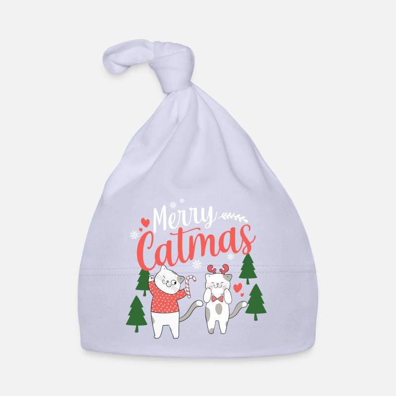 Cadeau de Noël de chat joyeux chat Bonnet bio Bébé