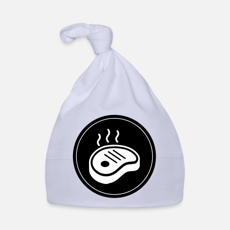 Steak icon circle Organic Baby Cap
