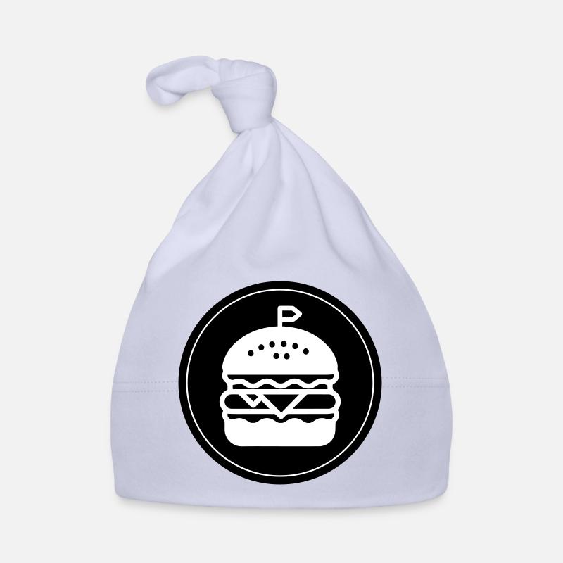 Burger Icon Circle Organic Baby Cap