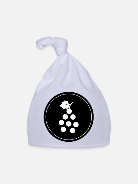 Grapes Symbol - Organic Baby Cap - sky - Front
