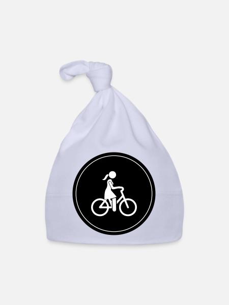 Cycling Bike Icon - Organic Baby Cap - sky - Front
