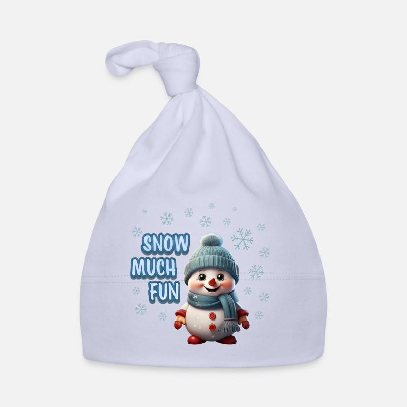 SNOW MUCH FUN - Cute Snowman Organic Baby Cap