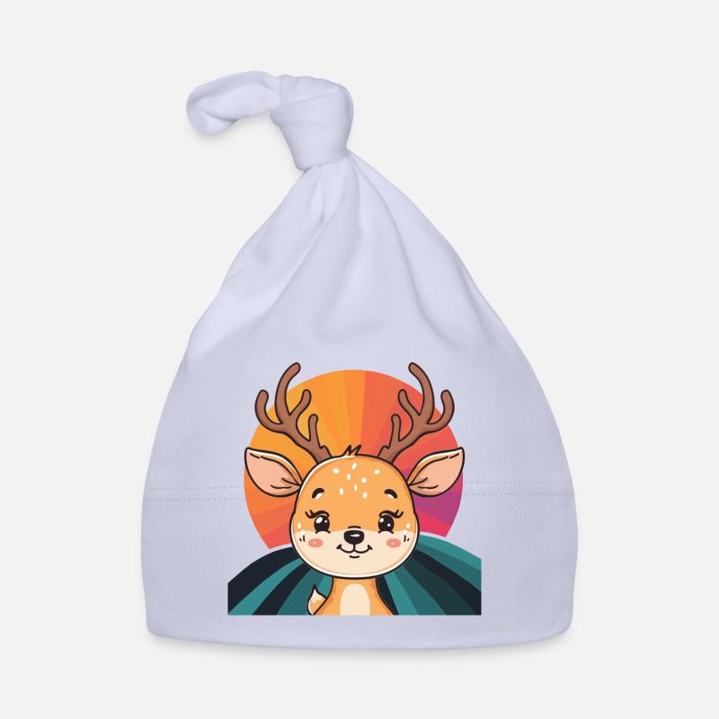 Hirsch Hirschjagd Hirschgeweih Baby Bio-Mütze