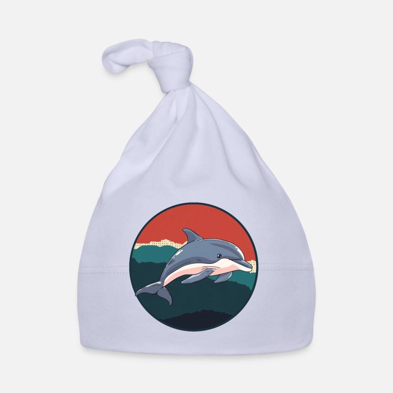 Dolphin Sea Creatures Sea Creatures Organic Baby Cap