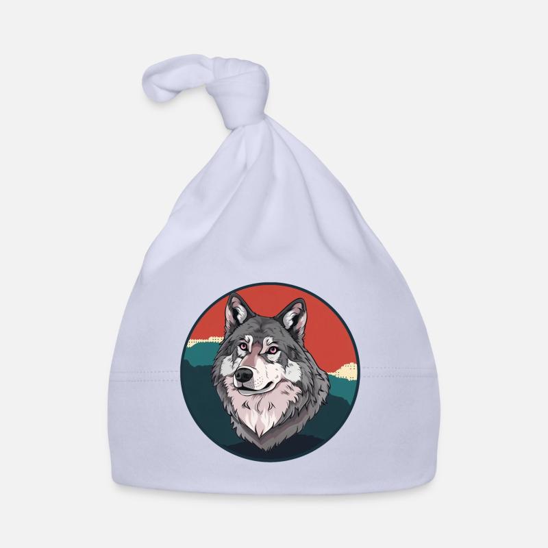 Wolf Vollmond Wölfe Baby Bio-Mütze