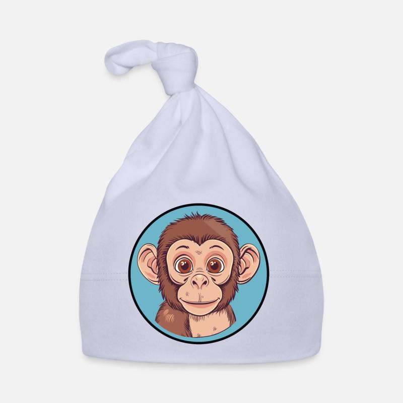 Affe Affengesicht Wildnis Baby Bio-Mütze