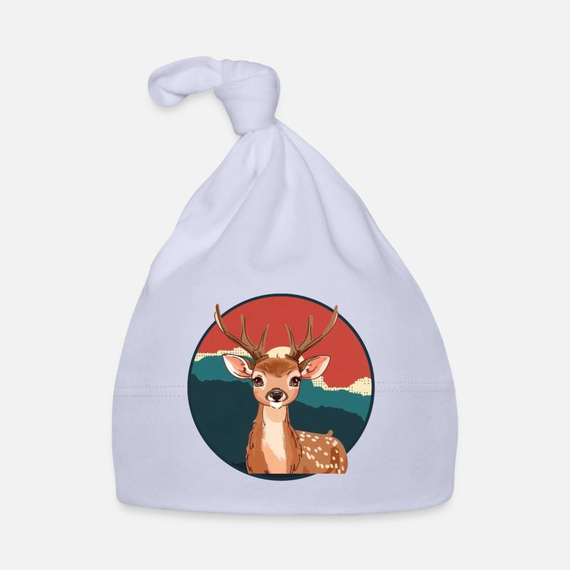 Hirschgeweih Elch Waldbewohner Baby Bio-Mütze