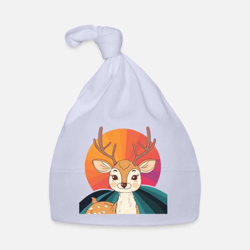 Hirsch Waldbewohner Wald Baby Bio-Mütze