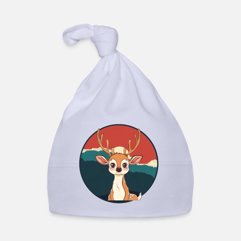 Hirsch Hirschgeweih Baby Bio-Mütze