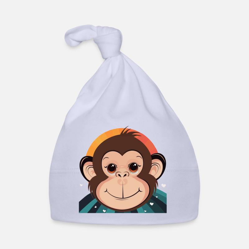 Affe Zootier Affengesicht Baby Bio-Mütze