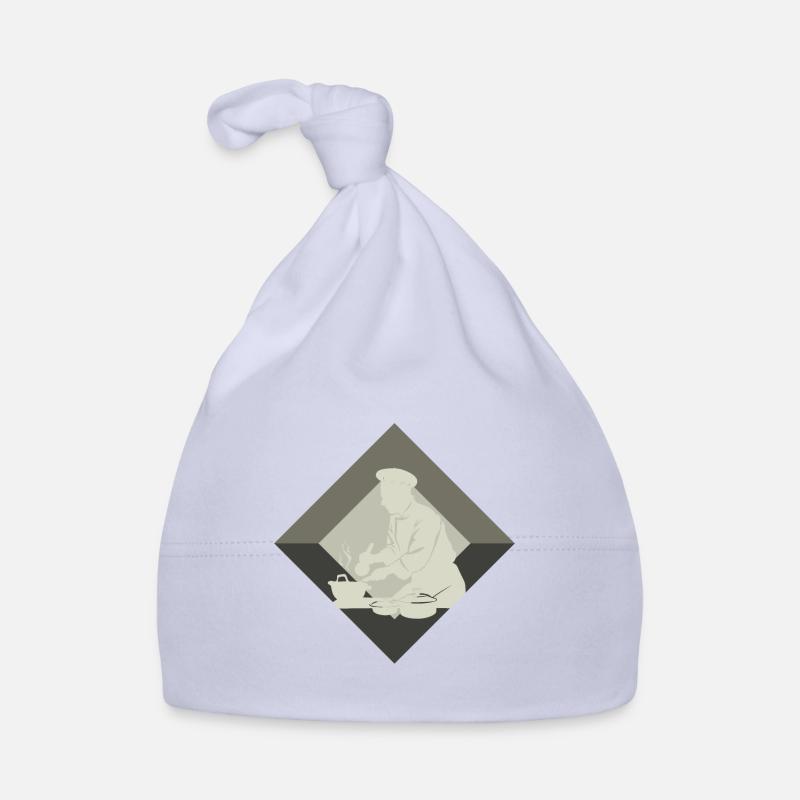 Chef Chef étoilé Chef amateur - Bonnet bio Bébé - ciel