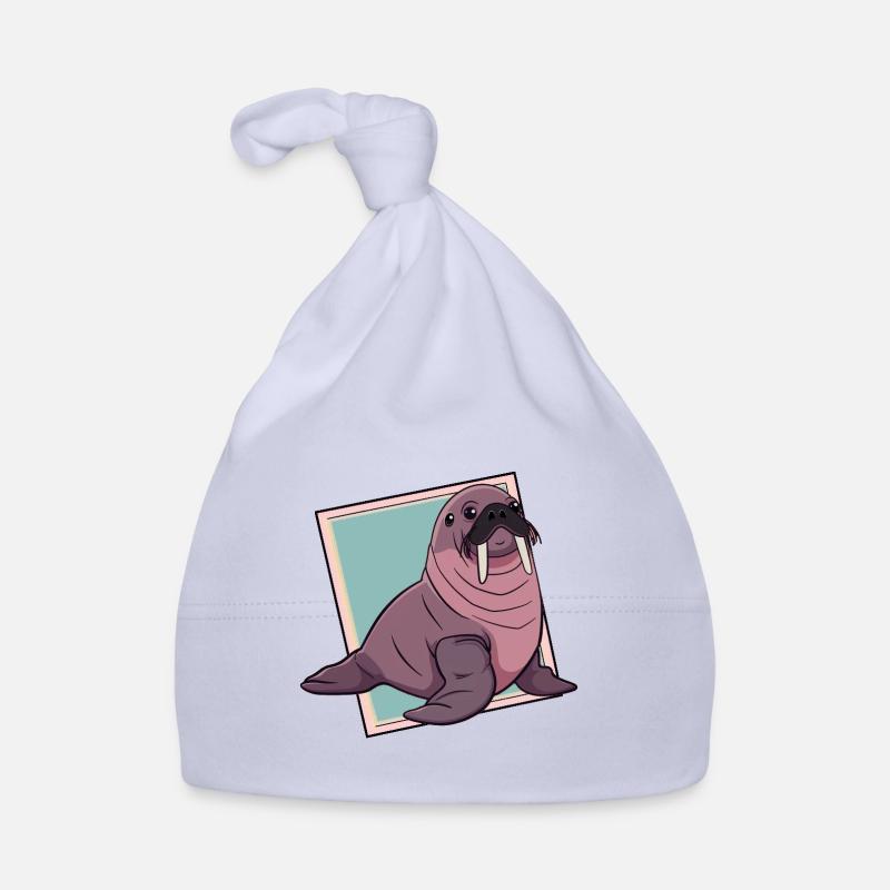 Morse, animal marin, créatures marines Bonnet bio Bébé